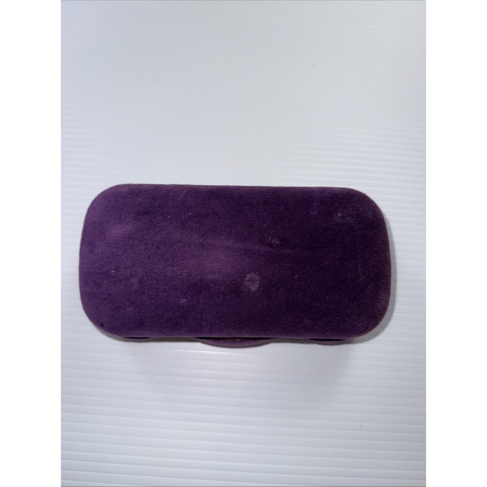 Gucci Purple Velvet Eyeglass Case Hard Shell Authentic Large Size Glasses Holder - Picture 2 of 7